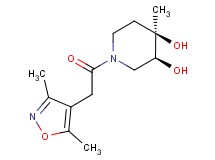 (3S*,4R*)-1-[(3,5-dimethylisoxazol-4-yl)acetyl]-4-methylpiperidine-3,4-diol