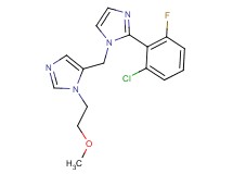 2-(2-chloro-6-fluorophenyl)-1-{[1-(2-methoxyethyl)-1H-imidazol-5-yl]methyl}-1H-imidazole