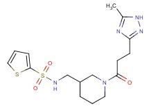 N-({1-[3-(5-methyl-1H-1,2,4-triazol-3-yl)propanoyl]piperidin-3-yl}methyl)thiophene-2-sulfonamide