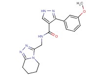 3-(3-methoxyphenyl)-N-(5,6,7,8-tetrahydro[1,2,4]triazolo[4,3-a]pyridin-3-ylmethyl)-1H-pyrazole-4-carboxamide