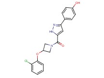 4-(5-{[3-(2-chlorophenoxy)-1-azetidinyl]carbonyl}-1H-pyrazol-3-yl)phenol