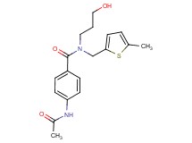 4-(acetylamino)-N-(3-hydroxypropyl)-N-[(5-methyl-2-thienyl)methyl]benzamide