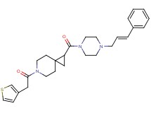 1-({4-[(2E)-3-phenyl-2-propen-1-yl]-1-piperazinyl}carbonyl)-6-(3-thienylacetyl)-6-azaspiro[2.5]octane