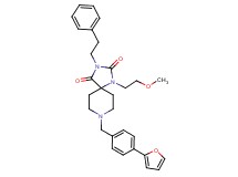 8-[4-(2-furyl)benzyl]-1-(2-methoxyethyl)-3-(2-phenylethyl)-1,3,8-triazaspiro[4.5]decane-2,4-dione