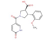 (3S*,4R*)-4-(2-methoxyphenyl)-1-[(6-oxo-1,6-dihydropyridin-3-yl)carbonyl]pyrrolidine-3-carboxylic acid