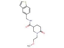 N-(1-benzothien-5-ylmethyl)-1-(2-methoxyethyl)-6-oxo-3-piperidinecarboxamide