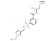 3-({[(1-ethyl-1H-pyrazol-4-yl)methyl]amino}sulfonyl)-N-[(1S)-2-methoxy-1-methylethyl]benzamide