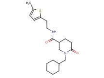 1-(cyclohexylmethyl)-N-[2-(5-methyl-2-thienyl)ethyl]-6-oxo-3-piperidinecarboxamide