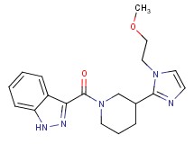 3-({3-[1-(2-methoxyethyl)-1H-imidazol-2-yl]-1-piperidinyl}carbonyl)-1H-indazole