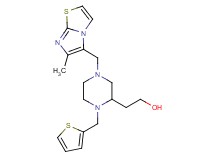 2-[4-[(6-methylimidazo[2,1-b][1,3]thiazol-5-yl)methyl]-1-(2-thienylmethyl)-2-piperazinyl]ethanol