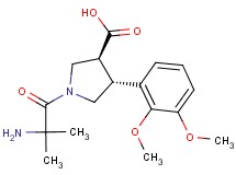 rel-(3S,4R)-4-(2,3-dimethoxyphenyl)-1-(2-methylalanyl)-3-pyrrolidinecarboxylic acid hydrochloride