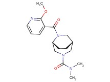 (1R*,5R*)-6-[(2-methoxypyridin-3-yl)carbonyl]-N,N-dimethyl-3,6-diazabicyclo[3.2.2]nonane-3-carboxamide