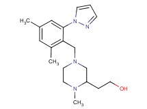 2-{4-[2,4-dimethyl-6-(1H-pyrazol-1-yl)benzyl]-1-methyl-2-piperazinyl}ethanol