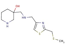 3-{[({2-[(methylthio)methyl]-1,3-thiazol-4-yl}methyl)amino]methyl}-3-piperidinol dihydrochloride