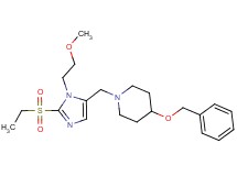 4-(benzyloxy)-1-{[2-(ethylsulfonyl)-1-(2-methoxyethyl)-1H-imidazol-5-yl]methyl}piperidine