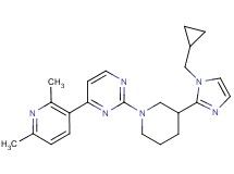 2-{3-[1-(cyclopropylmethyl)-1H-imidazol-2-yl]piperidin-1-yl}-4-(2,6-dimethylpyridin-3-yl)pyrimidine