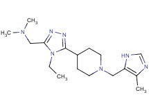 1-(4-ethyl-5-{1-[(4-methyl-1H-imidazol-5-yl)methyl]piperidin-4-yl}-4H-1,2,4-triazol-3-yl)-N,N-dimethylmethanamine