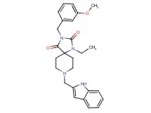 1-ethyl-8-(1H-indol-2-ylmethyl)-3-(3-methoxybenzyl)-1,3,8-triazaspiro[4.5]decane-2,4-dione