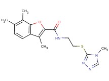 3,6,7-trimethyl-N-{2-[(4-methyl-4H-1,2,4-triazol-3-yl)thio]ethyl}-1-benzofuran-2-carboxamide