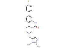 1-[(1,2-dimethyl-1H-imidazol-5-yl)methyl]-N-(4'-fluoro-3-biphenylyl)-3-piperidinecarboxamide