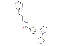 5-(1-cyclopentyl-2-pyrrolidinyl)-N-[3-(2-pyridinyl)propyl]-2-thiophenecarboxamide