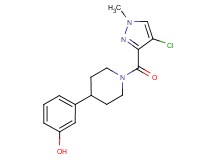 3-{1-[(4-chloro-1-methyl-1H-pyrazol-3-yl)carbonyl]piperidin-4-yl}phenol