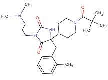 3-[3-(dimethylamino)propyl]-5-[1-(2,2-dimethylpropanoyl)-4-piperidinyl]-5-(2-methylbenzyl)-2,4-imidazolidinedione