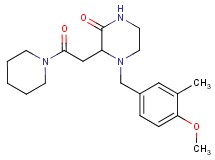 4-(4-methoxy-3-methylbenzyl)-3-[2-oxo-2-(1-piperidinyl)ethyl]-2-piperazinone