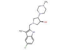 (3S*,4S*)-1-[(5-chloro-3-methyl-1H-indol-2-yl)methyl]-4-(4-methylpiperazin-1-yl)pyrrolidin-3-ol