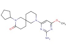 8-(2-amino-6-methoxy-4-pyrimidinyl)-2-cyclopentyl-2,8-diazaspiro[5.5]undecan-3-one