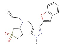 N-allyl-N-{[3-(1-benzofuran-2-yl)-1H-pyrazol-4-yl]methyl}tetrahydro-3-thiophenamine 1,1-dioxide