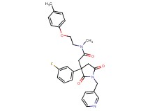 2-[3-(3-fluorophenyl)-2,5-dioxo-1-(3-pyridinylmethyl)-3-pyrrolidinyl]-N-methyl-N-[2-(4-methylphenoxy)ethyl]acetamide