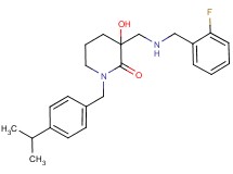 3-{[(2-fluorobenzyl)amino]methyl}-3-hydroxy-1-(4-isopropylbenzyl)piperidin-2-one