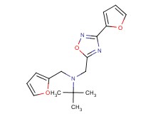 N-(2-furylmethyl)-N-{[3-(2-furyl)-1,2,4-oxadiazol-5-yl]methyl}-2-methylpropan-2-amine