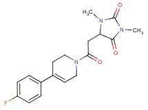 5-{2-[4-(4-fluorophenyl)-3,6-dihydro-1(2H)-pyridinyl]-2-oxoethyl}-1,3-dimethyl-2,4-imidazolidinedione