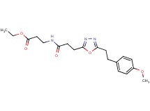 ethyl N-(3-{5-[2-(4-methoxyphenyl)ethyl]-1,3,4-oxadiazol-2-yl}propanoyl)-beta-alaninate