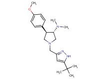 (3S*,4R*)-1-[(5-tert-butyl-1H-pyrazol-3-yl)methyl]-4-(4-methoxyphenyl)-N,N-dimethyl-3-pyrrolidinamine