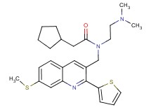 2-cyclopentyl-N-[2-(dimethylamino)ethyl]-N-{[7-(methylthio)-2-(2-thienyl)-3-quinolinyl]methyl}acetamide