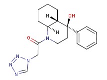 (4S*,4aS*,8aS*)-4-phenyl-1-(1H-tetrazol-1-ylacetyl)decahydro-4-quinolinol