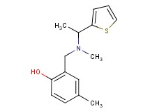4-methyl-2-({methyl[1-(2-thienyl)ethyl]amino}methyl)phenol
