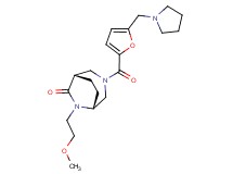 (1S*,5R*)-6-(2-methoxyethyl)-3-[5-(pyrrolidin-1-ylmethyl)-2-furoyl]-3,6-diazabicyclo[3.2.2]nonan-7-one