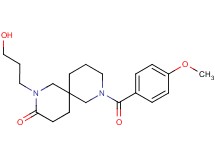 2-(3-hydroxypropyl)-8-(4-methoxybenzoyl)-2,8-diazaspiro[5.5]undecan-3-one