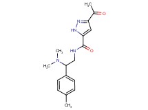 3-acetyl-N-[2-(dimethylamino)-2-(4-methylphenyl)ethyl]-1H-pyrazole-5-carboxamide