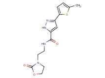 3-(5-methyl-2-thienyl)-N-[2-(2-oxo-1,3-oxazolidin-3-yl)ethyl]-1H-pyrazole-5-carboxamide