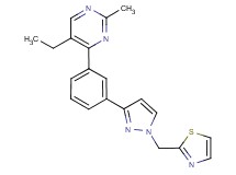 5-ethyl-2-methyl-4-{3-[1-(1,3-thiazol-2-ylmethyl)-1H-pyrazol-3-yl]phenyl}pyrimidine