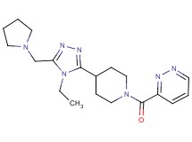 3-({4-[4-ethyl-5-(pyrrolidin-1-ylmethyl)-4H-1,2,4-triazol-3-yl]piperidin-1-yl}carbonyl)pyridazine