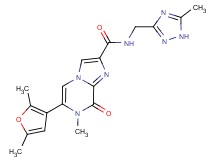 6-(2,5-dimethyl-3-furyl)-7-methyl-N-[(5-methyl-1H-1,2,4-triazol-3-yl)methyl]-8-oxo-7,8-dihydroimidazo[1,2-a]pyrazine-2-carboxamide
