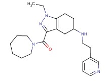3-(1-azepanylcarbonyl)-1-ethyl-N-[2-(3-pyridinyl)ethyl]-4,5,6,7-tetrahydro-1H-indazol-5-amine
