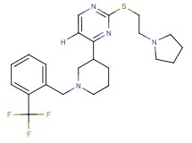 2-{[2-(1-pyrrolidinyl)ethyl]thio}-4-{1-[2-(trifluoromethyl)benzyl]-3-piperidinyl}pyrimidine