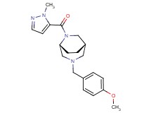 (1S*,5R*)-3-(4-methoxybenzyl)-6-[(1-methyl-1H-pyrazol-5-yl)carbonyl]-3,6-diazabicyclo[3.2.2]nonane